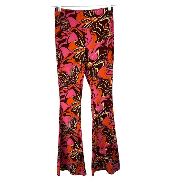 No Boundaries Groovy Multi Floral Flared T-Shirt Legging Pants Junior Small 3/5 - Picture 1 of 13